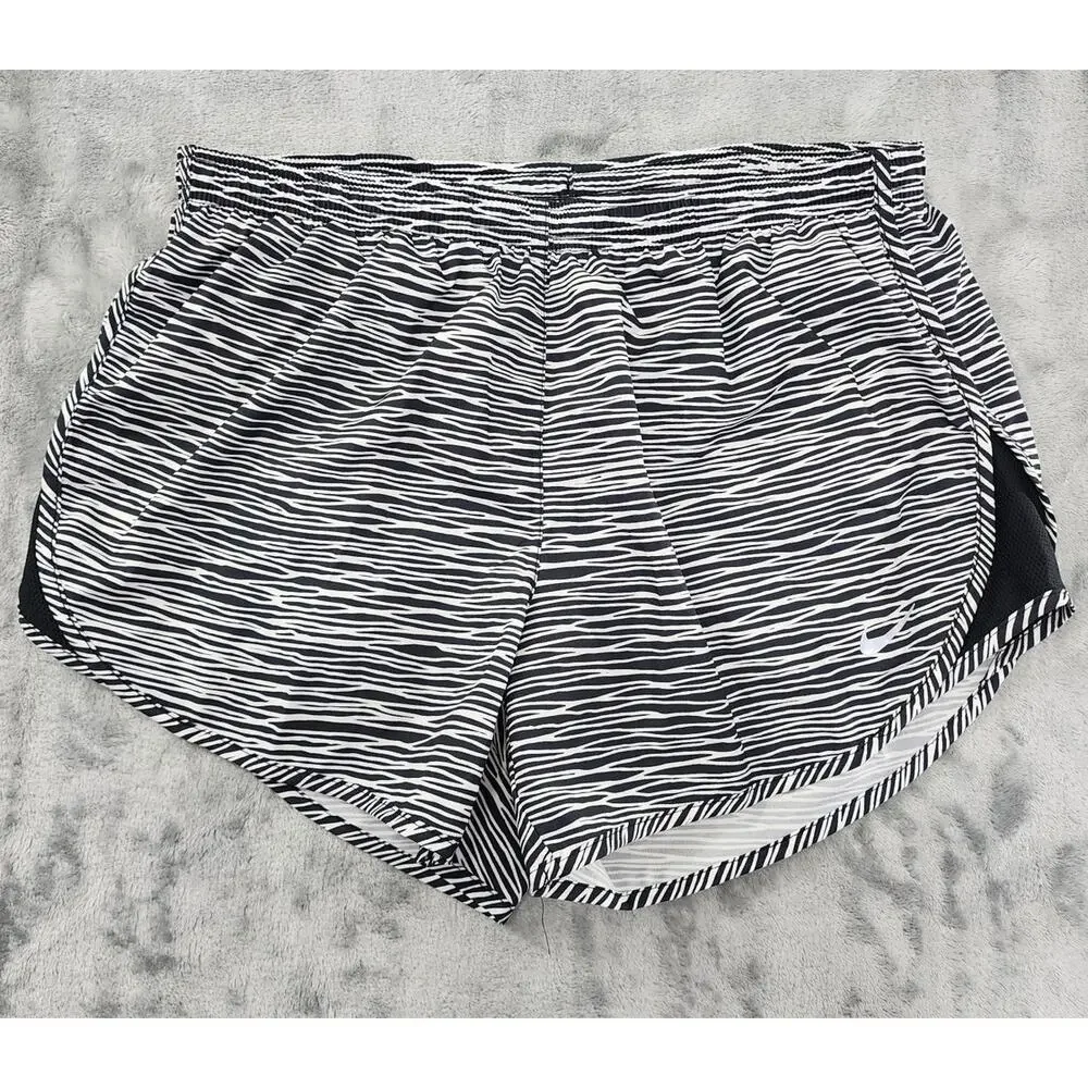 Nike Dri-FIT Equilibrium‎ Modern Tempo Running Shorts Size S Black White Lined